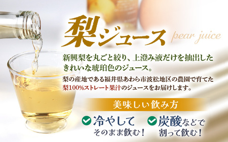 【福井県あわら市産】夢の果実直送便 梨ジュース（720ml×2本）／ ジュース 梨  [aw023-a002]