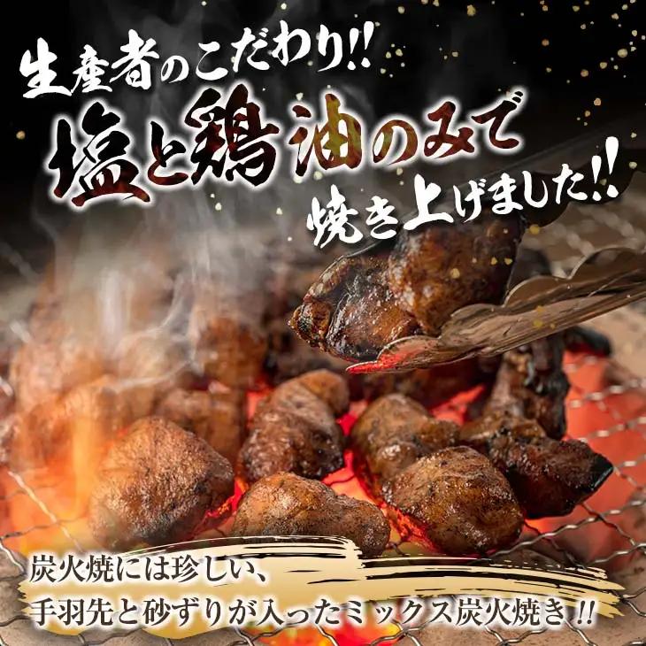 数量限定 みやざき地頭鶏 炭火焼き ミックス 合計750g 鶏肉 チキン 国産 加工品 食品 惣菜 モモ ムネ 手羽先 砂ずり おかず おつまみ 真空パック 小分け 宮崎名物 ブランド 簡単調理 晩ご