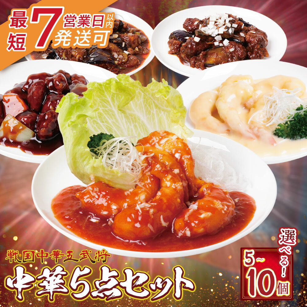 【ふるさと納税】 中華5点セット 5〜10個入り (5種×2袋 計10袋/5種×1袋 計5袋） 福智町限定 本格中華 中華料理 エビチリ エビマヨ 酢豚 麻婆茄子 回鍋肉 簡単調理 おかず 湯煎 個包装 惣菜 詰め合わせ 家庭用 一人暮らし お試し 冷凍 博多若杉 父の日 U61-33 U61-36