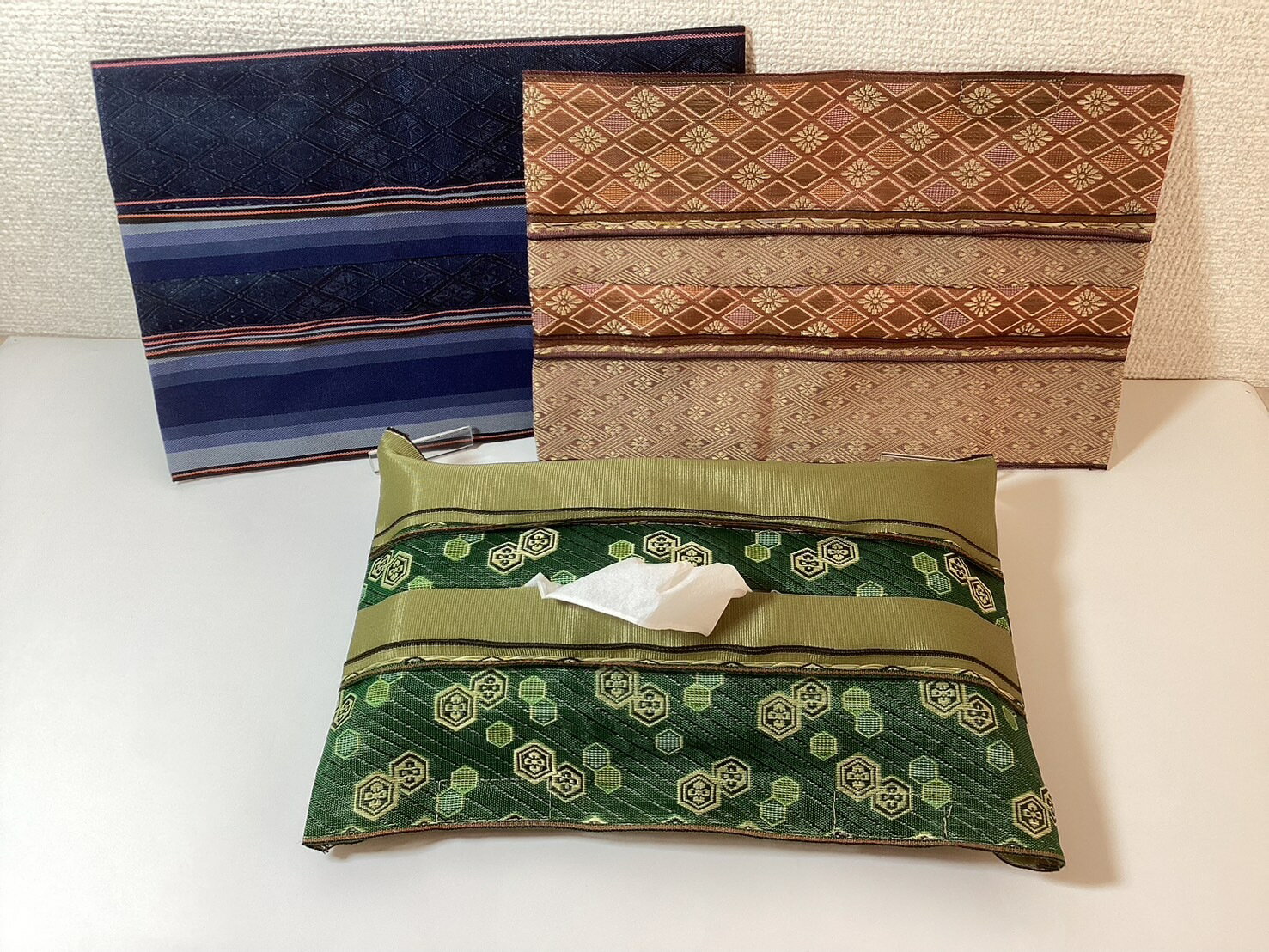 【ふるさと納税】畳の縁（へり）で作ったティッシュカバー | 手作り 雑貨 小物 カラフル ティッシュボックス 赤 青 緑
