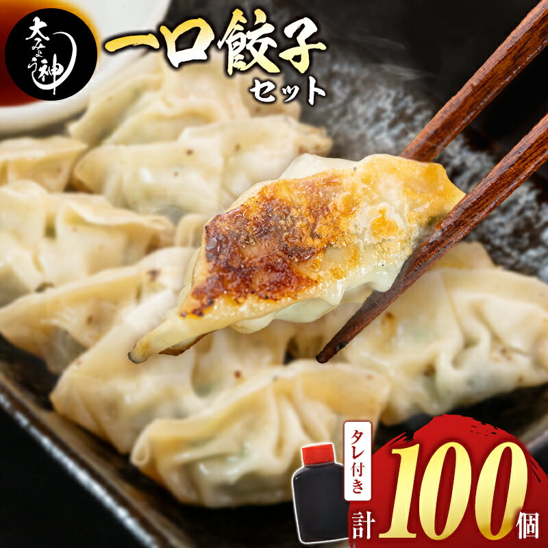 【ふるさと納税】「一口餃子の大明神」一口餃子セット 計100個 （50個入×2袋） タレ付き