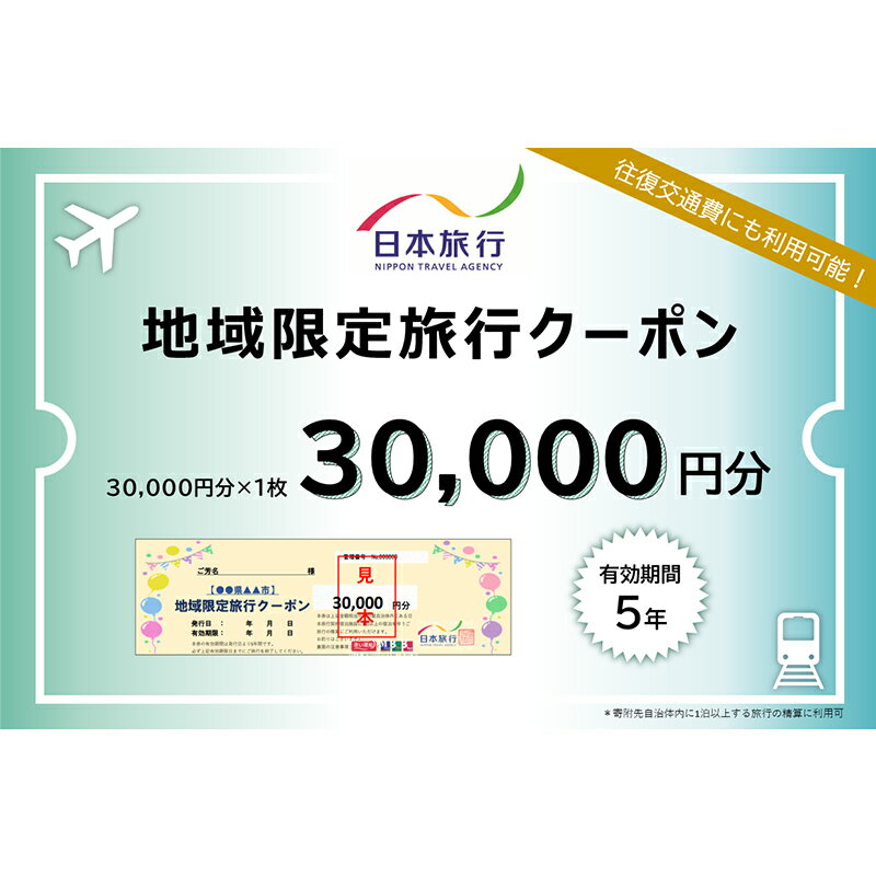 【ふるさと納税】日本旅行 地域限定旅行クーポン 30,000円分 旅行 クーポン 利用券 チケット 旅行クーポン 宿泊 宿 旅館 ホテル レジャー 体験 交通 観光 トラベル 加賀市 復興 震災 コロナ 能登半島地震復興支援 北陸新幹線 F6P-1019