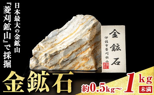 
                  isa817 菱刈鉱山金鉱石(1個・約0.5～1kg未満) 置物 置き物 インテリア 菱刈鉱山 金鉱石 高品位 【伊佐市観光特産協会】
                