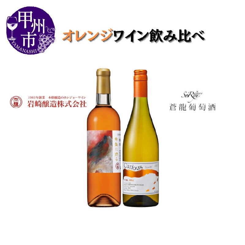 【ふるさと納税】 ワイン オレンジワイン 2本 セット 飲み比べ 750ml 720ml 蒼龍葡萄酒 シャトーホンジョー 母の日 父の日 記念日 ギフト 山梨 甲州市 (MG) 【B18-653】