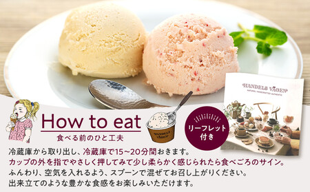 C:ハンデルスベーゲン無添加アイスクリーム/たっぷり入ったパイントサイズ2個入り（マダガスカルリッチバニラ・あまおう苺ミルク） パーティー 家族 大容量 バニラ あまおう 苺 AHR0002VC03