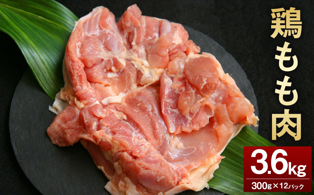 
            ＜鶏もも肉 300g×12パック 計3.6kg＞翌月末迄に順次出荷  鶏肉 お肉 モモ肉 小分けパック 冷凍
          