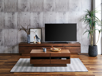 【開梱・設置】ミリオン 105cm センターテーブル（ウォールナット）　AX006