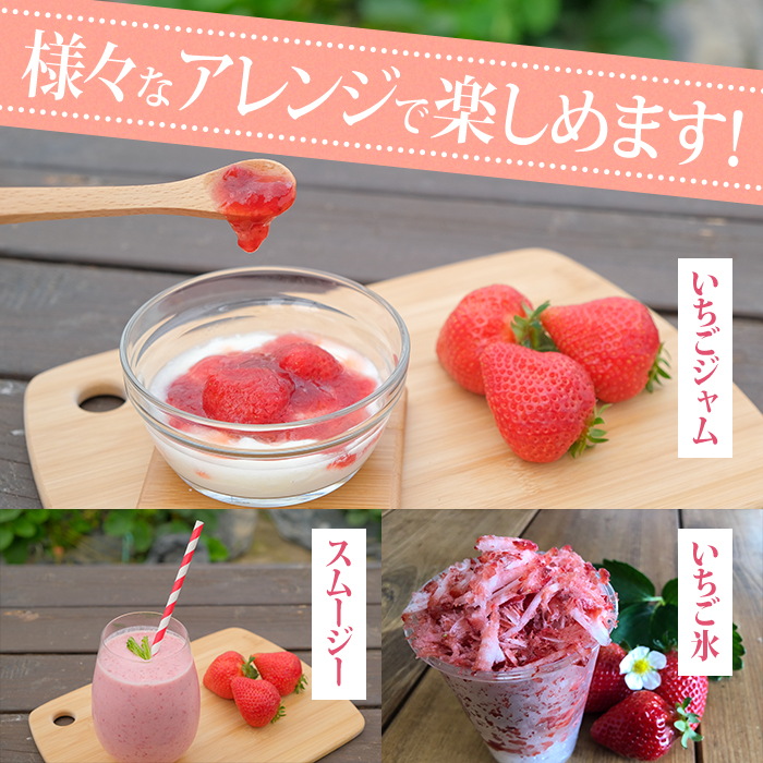 冷凍あまおう (計1kg) いちご イチゴ 苺 あまおう 冷凍いちご 冷凍イチゴ 国産 福岡県 特別栽培 果物 フルーツ アイス ジャム 冷凍フルーツ ＜離島配送不可＞【ksg1785】【うるう農園】
