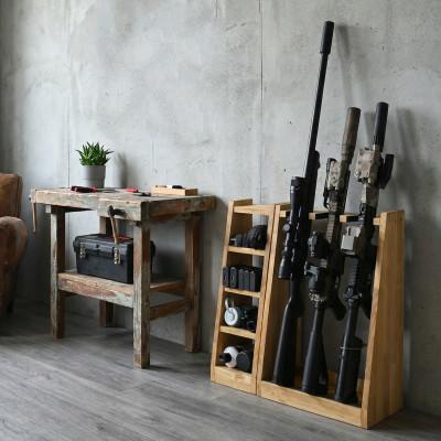 ふるさと納税 横手市 WOOD WORKS ライフルスタンド 3丁掛+マガジンラックセット【本体:ライトブラウン】 |  | 01
