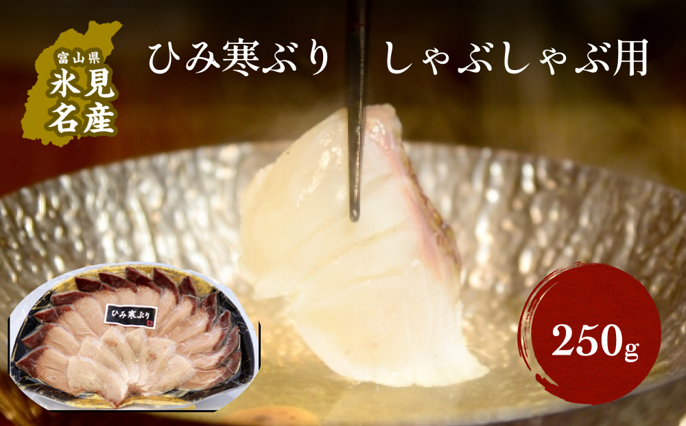 
            ひみ寒ぶりしゃぶしゃぶ用 250g×1パック 〈冷凍〉  |  氷見漁港 産地直送 天然ぶり 数量限定 
          