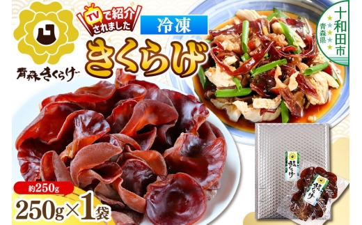 青森きくらげ（冷凍キクラゲ）約250g 十和田市産 [真空パック 国産 冷凍]