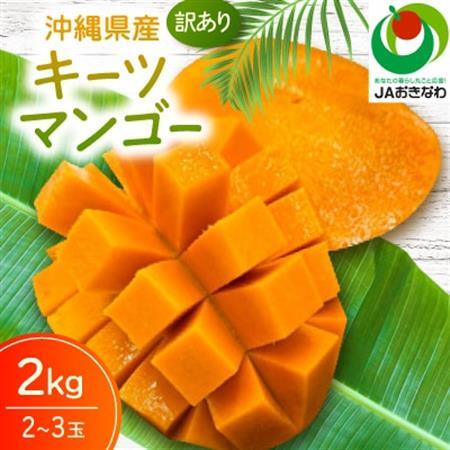 【2026年8月から順次発送・訳あり】JAおきなわ厳選 幻のキーツマンゴー2kg(2～3玉)【配送不可地域：離島】【1724304】