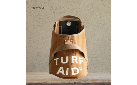 木の庄帆布 【CLUBER BASE クラバーベース】CLUBER BASE “TURF AID“ BAGターフエイドバッグ／砂袋／目土袋（キャメル）