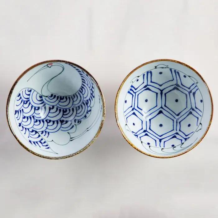 【波佐見焼】kotohogi くらわんか碗 茶碗 鶴亀 セット 食器 皿 【西海陶器】 [OA108] 波佐見焼