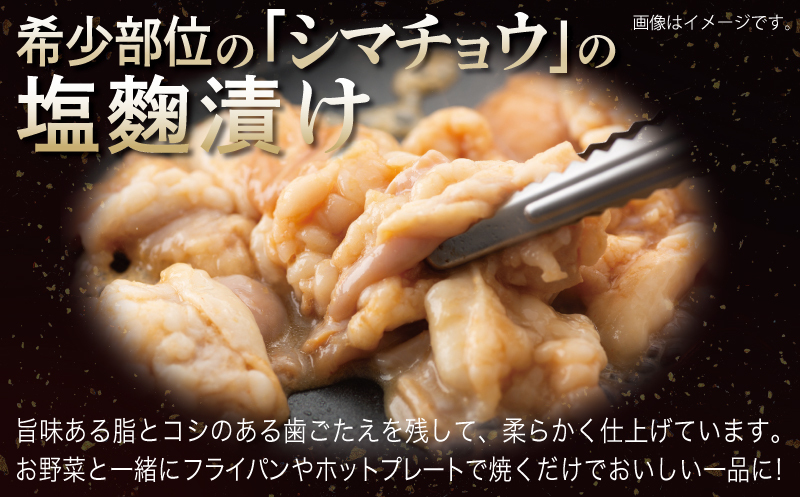 牛シマチョウ（タレ漬け+塩麹）＆タレ漬け牛カルビの焼肉セット  合計1.5Kg（1袋250ｇ×各2袋） 【味付け 小分け 焼くだけ 簡単調理 BBQ 牛肉 ホルモン 250g×6袋】 010B1668