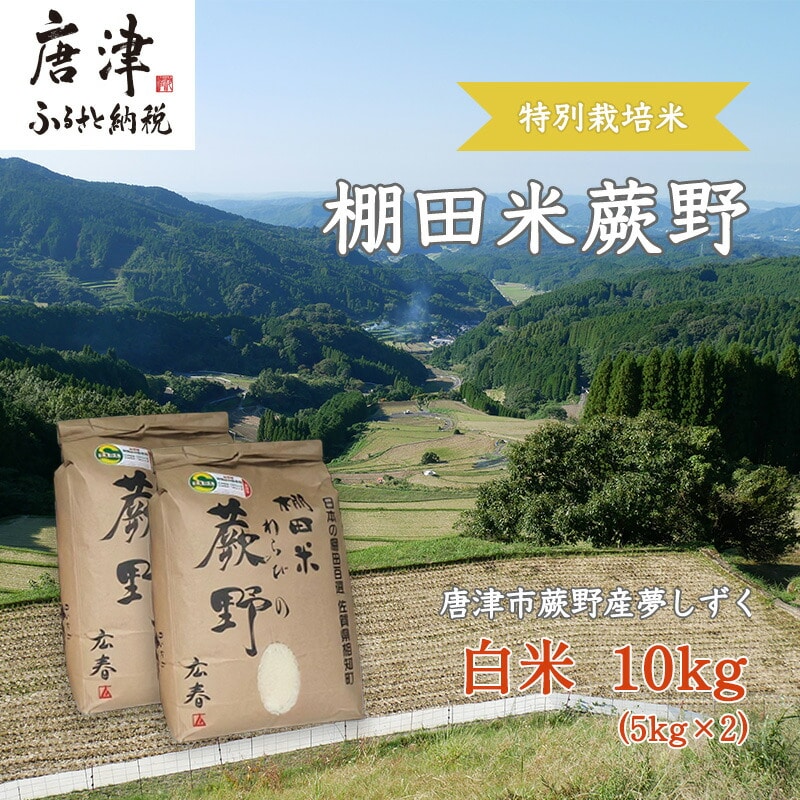 『先行予約』【令和7年産新米】特別栽培棚田米「蕨野」5kg×2袋(合計10kg)  家庭排水が一切入らない自然水で作られたお米 10日に1回精米で新米のような味わい