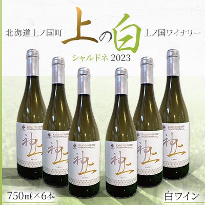 ふるさと納税 上ノ国町 北海道 上ノ国ワイナリー 白ワイン「上の白 シャルドネ 2023」 750ml×6本