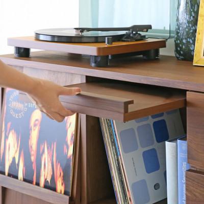 ふるさと納税 筑後市 本棚  レッチェ 143マガジンレコードラック ウォルナット【10年保証】【高野木工】 |  | 03