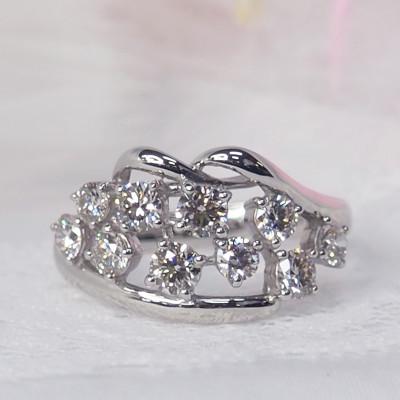 ふるさと納税 山梨県 プラチナ1ctダイヤモンドリング#12　HR-008978