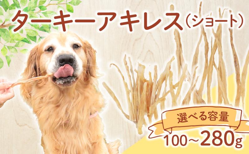 
            ドッグフード ターキーアキレス ショート 七面鳥の筋 選べる容量 100g～280g【 七面鳥 筋 ドックフード ターキー アキレス ショート ペット おやつ ペット用品 犬用 無添加 無着色 国内製造 安心 安全 自然食品 ケーティーコモディティ KT 新潟県 新発田市 KT059P 】
          