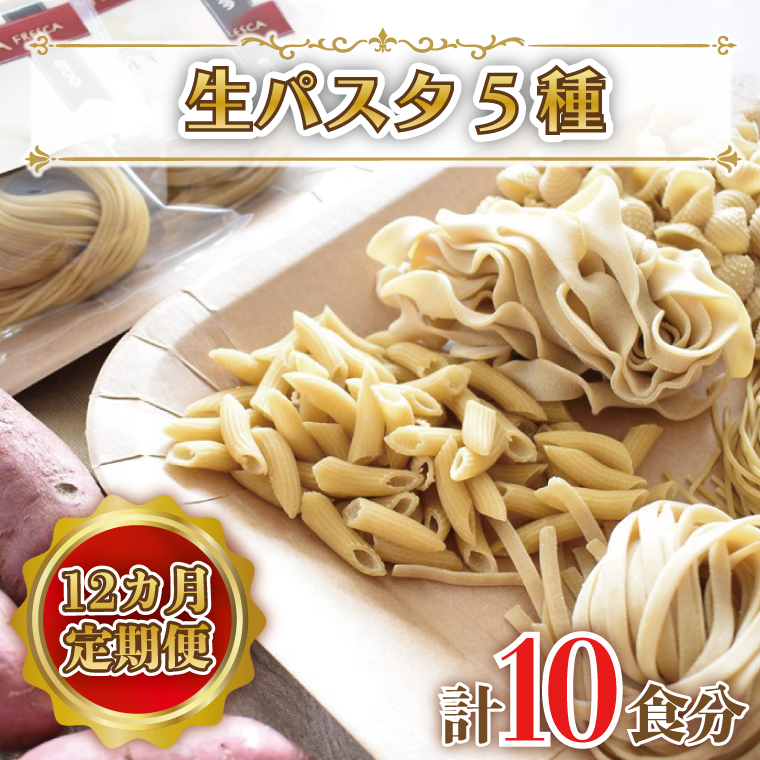 CJ-6 【12ヶ月定期便】 紅はるか使用 生パスタ5種（計10食分）