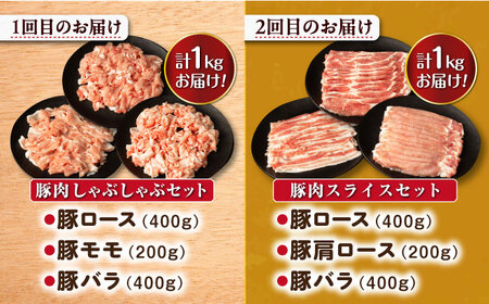 【5回定期便】ナルちゃんファーム豚肉お試しコース 豚肉4kg ハムセット1.4kg 総量5.4kg 大村市 おおむら夢ファームシュシュ[ACAA075] 国産 豚肉 モモ ハム スライス こま切れ 赤