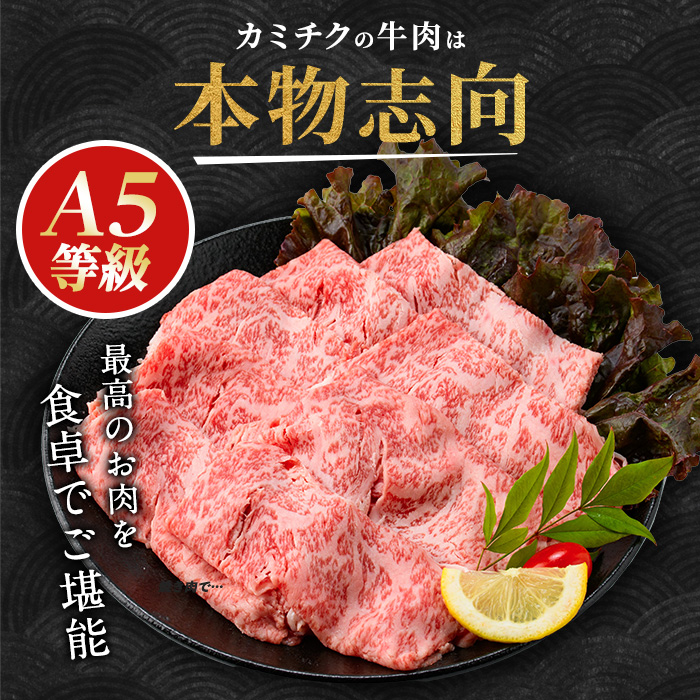 A5等級鹿児島県産黒毛和牛霜降りリブローススライス400g(カミチク/016-1195)