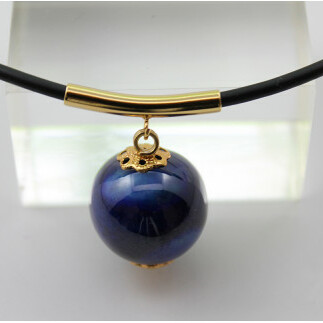  二宮閑山 有田焼磁器玉ペンダント2個セット（しろブルー・るりブルー） A10-166_イメージ2