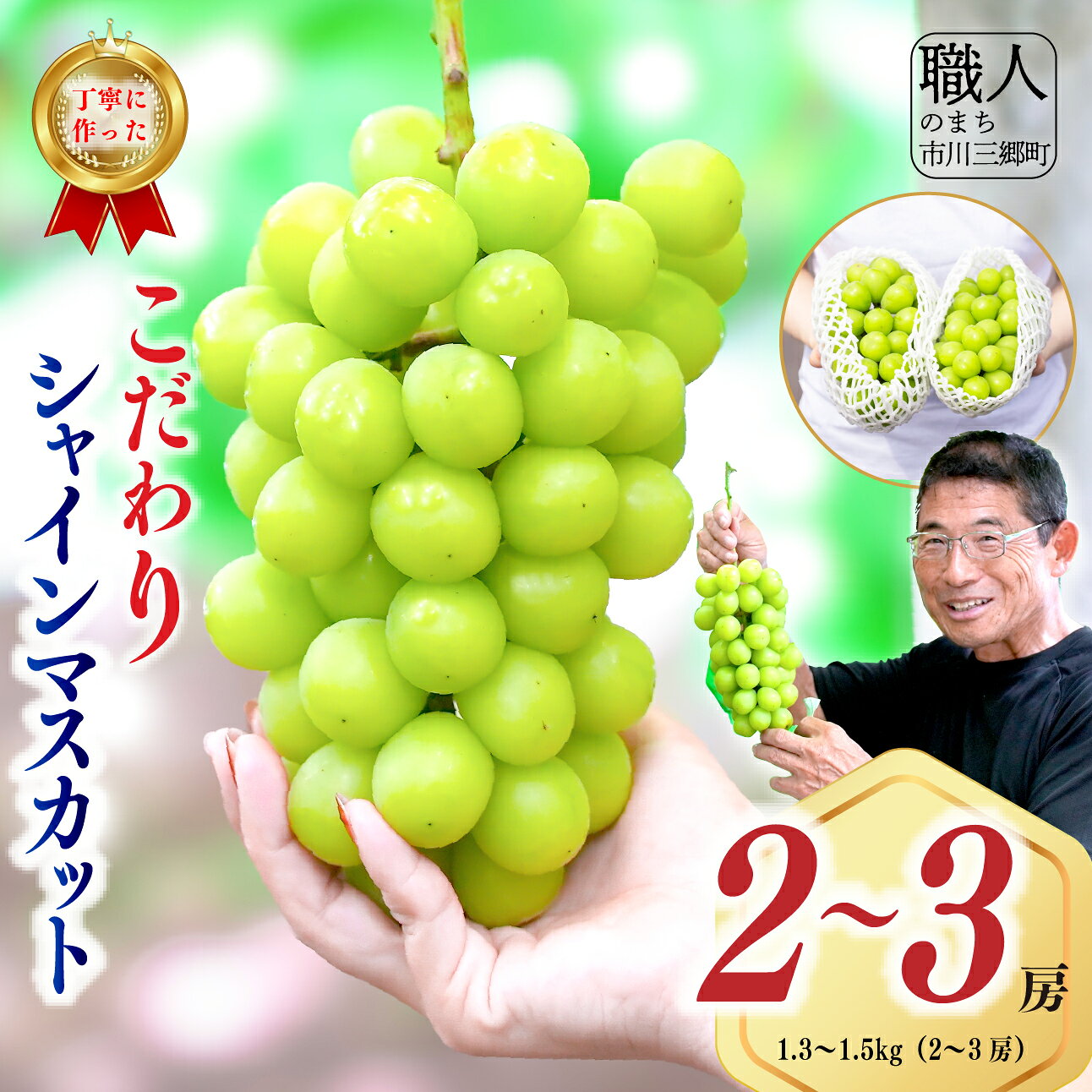 【ふるさと納税】シャインマスカット 2026年発送 山梨 1.3～1.5kg (2～3房) ぶどう 葡萄 山梨県 フルーツ 果物 くだもの ギフト 産地直送 人気 ないとうぶどうファーム 先行予約 先行受付 先行 ぶどう ブドウ 葡萄 マスカット 果物 くだもの [5839-1926]