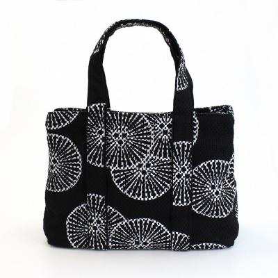 ふるさと納税 大分市 刺子織　3口バッグ　S　重ね松　黒_T03051 |  | 01