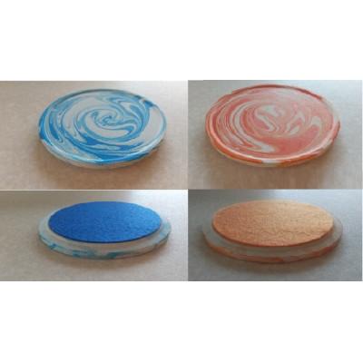 ふるさと納税 稚内市 珪藻土コースター A-rto C(アールトシー)　青とオレンジセット |  | 02