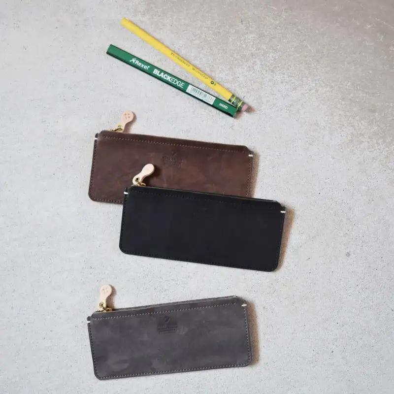 Teha’amana Square pencase Smoke テハマナ スクエアペンケース　スモーク ブラウン 革 皮 雑貨 おしゃれ レザー 本革 こだわりの逸品 地域特産品 ギフト 自分用 人気 おすすめ