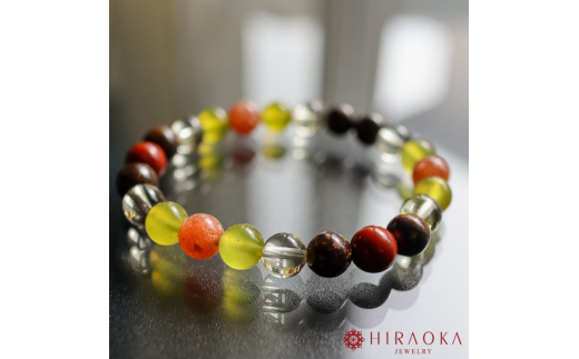 志望校合格パワーストーンブレスレット(合格祈願01)･8mm玉 (17.6cm)