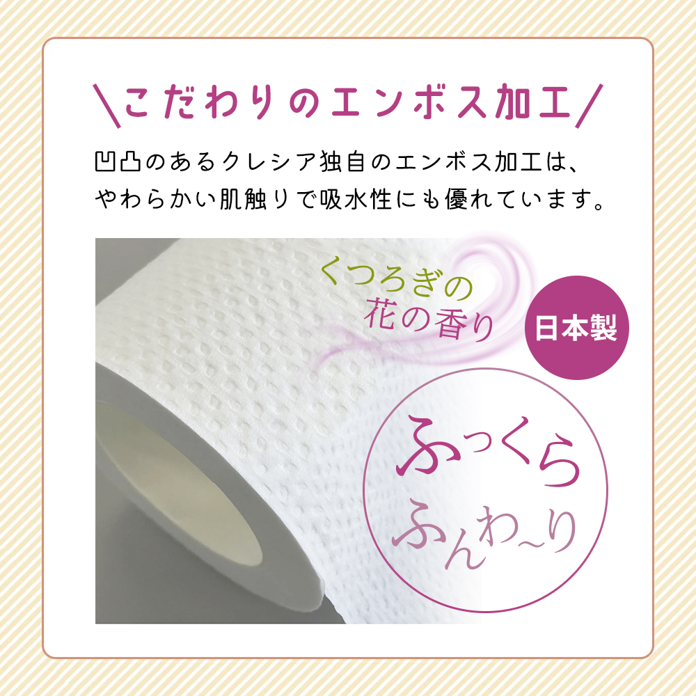 定期便 トイレットペーパー ダブル スコッティ 3倍長持ち 4ロール入 × 6パック フラワーパック 香り付き 《 6ヶ月ごと 計  2回 》