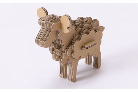 No.220 段ボール製工作キット　干支シリーズ　ヒツジ