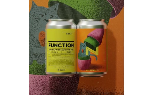 FUNCTION（奈良醸造の定番缶ビール）1本350ml×4本セット 奈良県 奈良市 I-223 