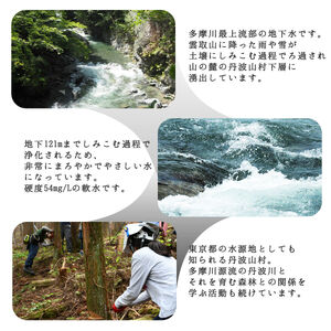 雲取のしずく（ナチュラルミネラルウォーター）（軟水）500ml×24本 雲取山由来の地下水 ／ 軟水 飲料水 ペットボトル 備蓄水 防災用品 災害対策 非常用 まろやか 人気 おいしい【tab0220