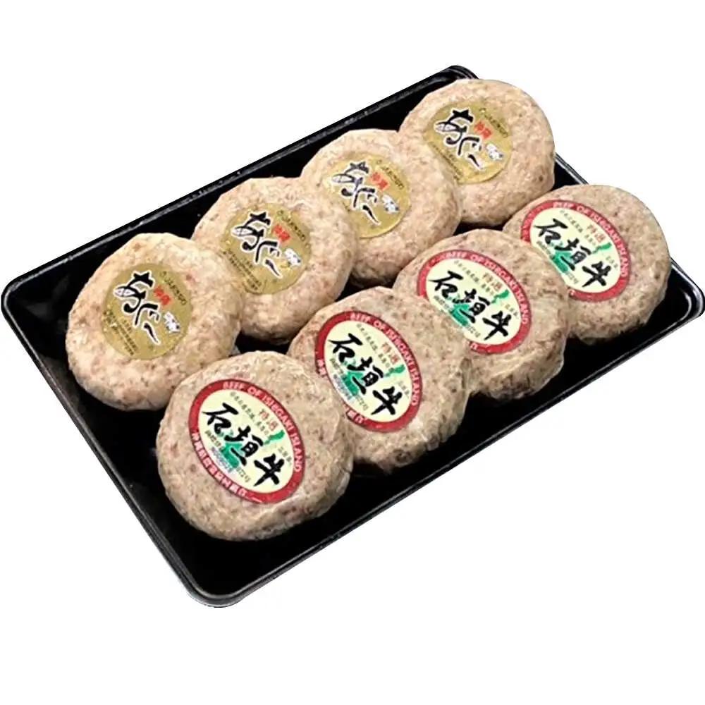 【全3回定期便】沖縄県産 あぐー豚＆石垣牛 ハンバーグセット 800g (100g×8個) 豚 牛 ハンバーグ 冷凍 ギフト お取り寄せ 沖縄市 / お肉屋本店[BCAZ015]