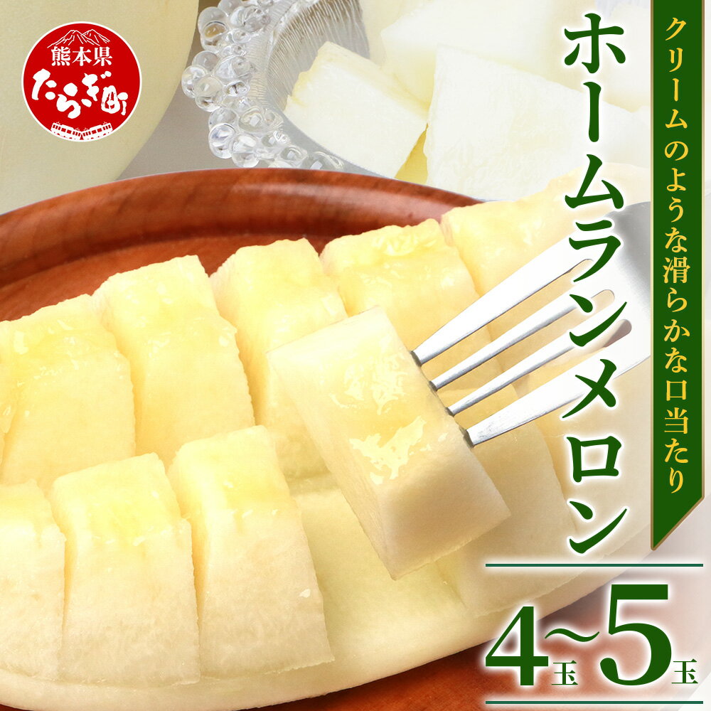 【ふるさと納税】＼2026年発送分 先行予約／ 熊本県産 ホームランメロン 4〜5玉 合計 約5kg 【2026年5月上旬～順次発送】 メロン めろん ホームラン 果物 フルーツ 甘い 熊本県 多良木町 送料無料