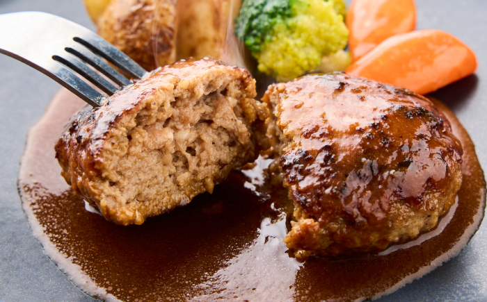 飛騨牛入り煮込みハンバーグ6個 牛肉 簡単調理 国産 岐阜市 / だるまミート [ANBE028]