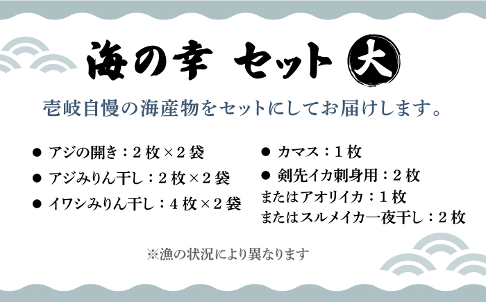 【24年7月以降発送】【予約受付中】壱岐美食の海の幸セット（大） 《壱岐市》【壱岐美食企画】[JBU005] うに イカ 干物 みりん干し 開き 刺身 16000 16000円