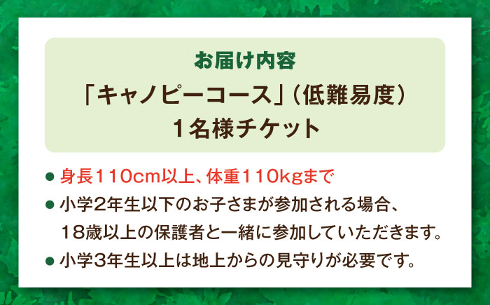 家族みんなで楽しめるコース！ キャノピーコース チケット (1名様) / 自然 アウトドア アクティビティ 体験 / 大村市 / フォレストアドベンチャー [ACCH003]