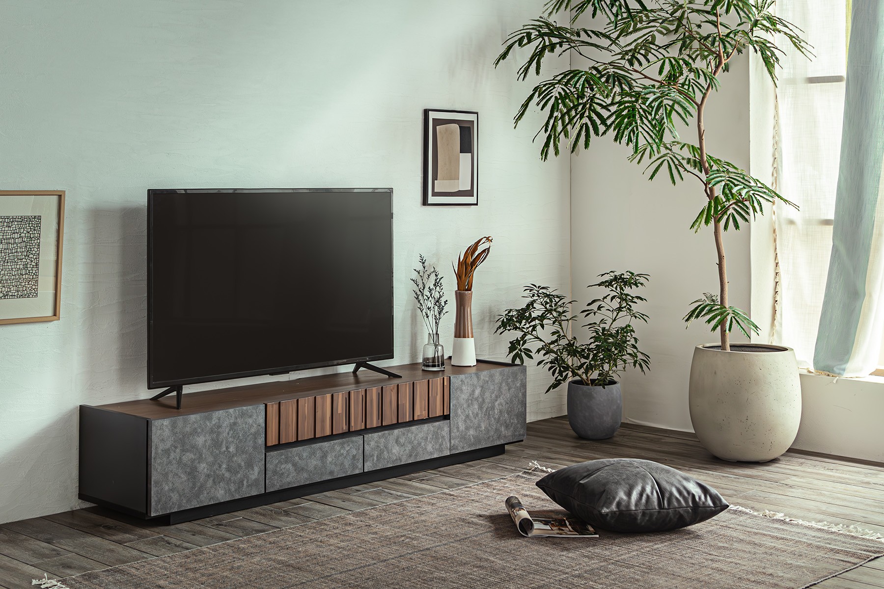 画像はイメージです。TVスタンド以外は返礼品に含まれておりません。