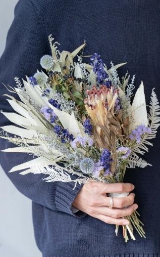 【スワッグ】ドライフラワーブーケ ブルー