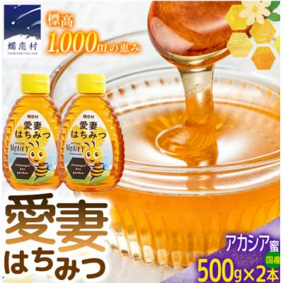 ふるさと納税 嬬恋村 嬬恋村 愛妻はちみつ ( アカシア ) 500g×2個セット
