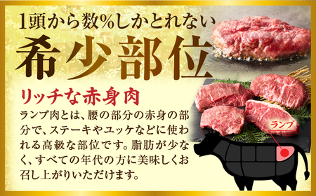 しゃぶまる特製　国産牛ランプステーキ40枚セット　130g×40枚　(ステーキソース付き)|肉 ステーキ ソース ランプ 厚切り 冷凍 BBQ バーベキュー 香川県 三木町 国産 カット 希少 国産牛