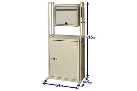 [グリーンライフ] 大容量で戸建てにも好評 薄型郵便ポスト＆鍵付宅配ボックス【090P003】