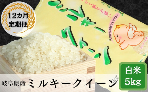≪令和7年産≫【12か月定期便】岐阜ミルキークイーン5kg