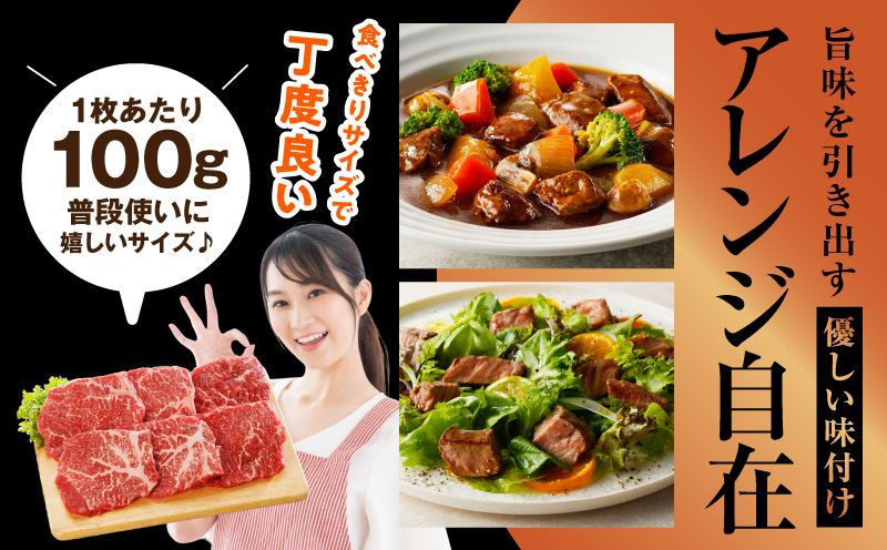 【氷温熟成×極味付け】黒毛和牛赤身もも  ステーキ 6枚 総量600g【100g×6枚 味付け 焼くだけ 簡単調理 牛肉】 mrz0434