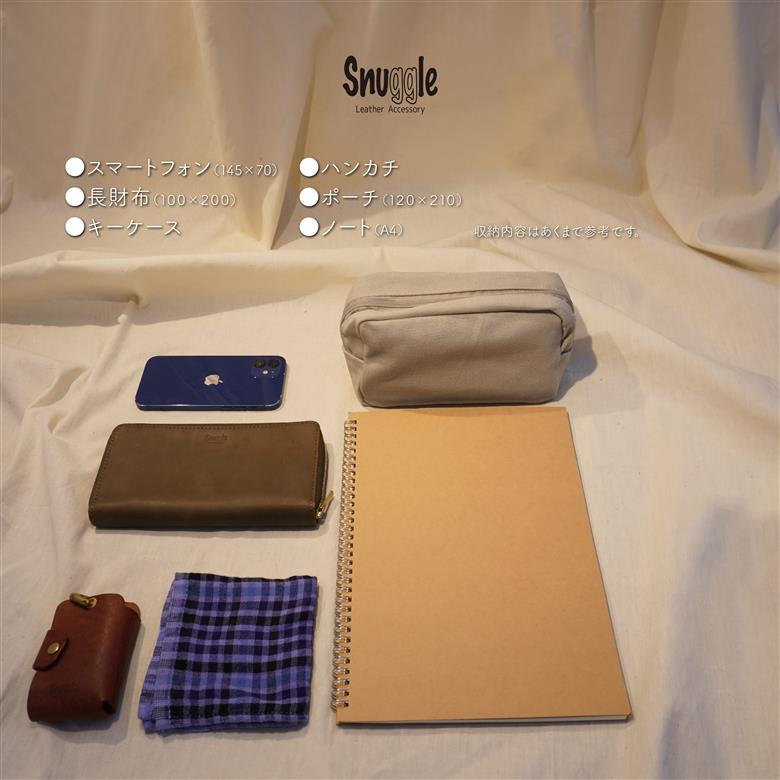 【4色展開】ラッフルトート（L）革小物　ハンドメイド　手縫い　一点物　カバン　トートバッグ　レザートート　スナッグルレザー　黒